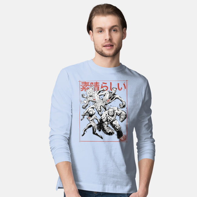 Fantastic Superheroes Sumi-e-Mens-Long Sleeved-Tee-Astrobot Invention