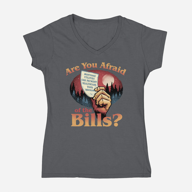 Are You Afraid Of The Bills-Womens-V-Neck-Tee-glitchygorilla