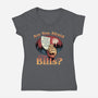 Are You Afraid Of The Bills-Womens-V-Neck-Tee-glitchygorilla