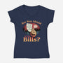 Are You Afraid Of The Bills-Womens-V-Neck-Tee-glitchygorilla