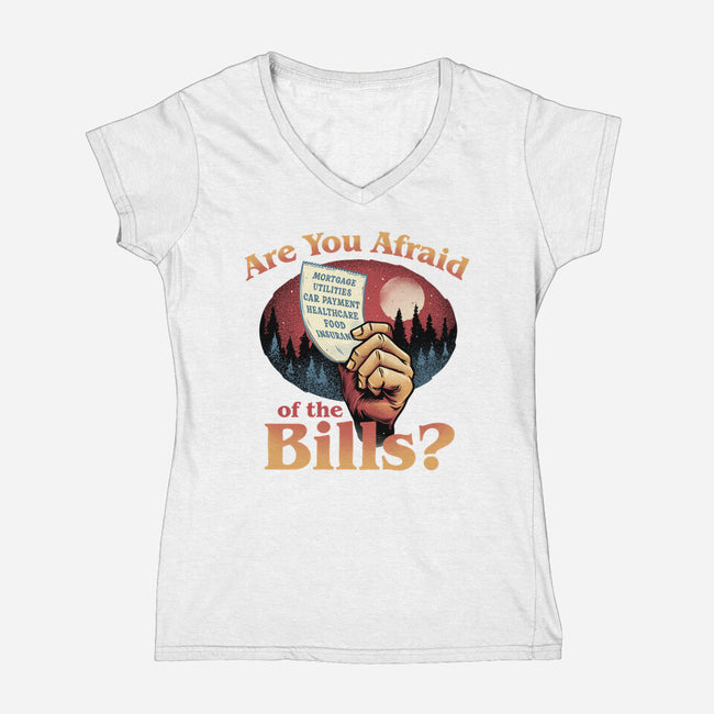 Are You Afraid Of The Bills-Womens-V-Neck-Tee-glitchygorilla