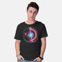 Brave New World-Mens-Basic-Tee-rocketman_art