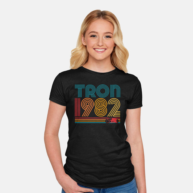 Tron 1982-Womens-Fitted-Tee-rocketman_art