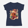 Solar Dragon-Womens-V-Neck-Tee-Bruno Mota