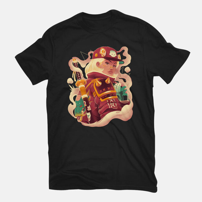 Solar Dragon-Womens-Fitted-Tee-Bruno Mota