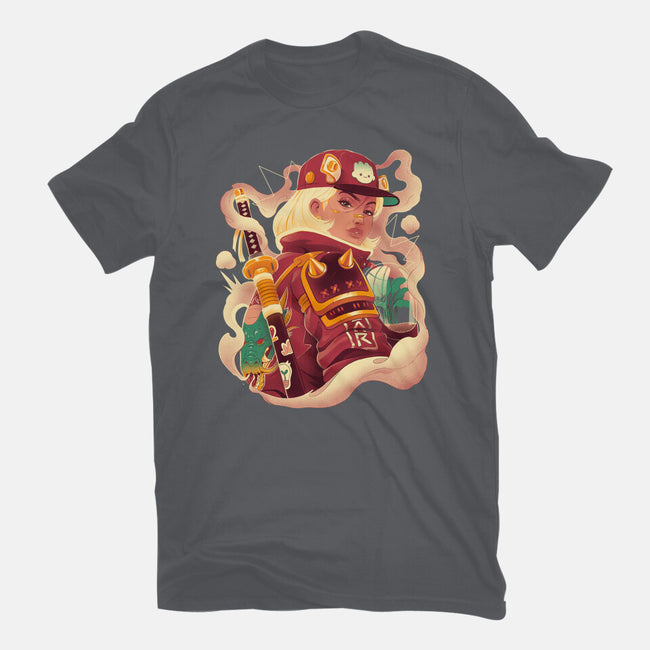 Solar Dragon-Womens-Fitted-Tee-Bruno Mota