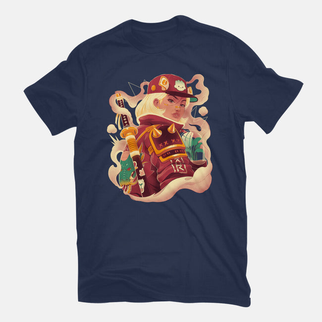 Solar Dragon-Womens-Fitted-Tee-Bruno Mota