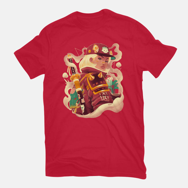 Solar Dragon-Womens-Fitted-Tee-Bruno Mota