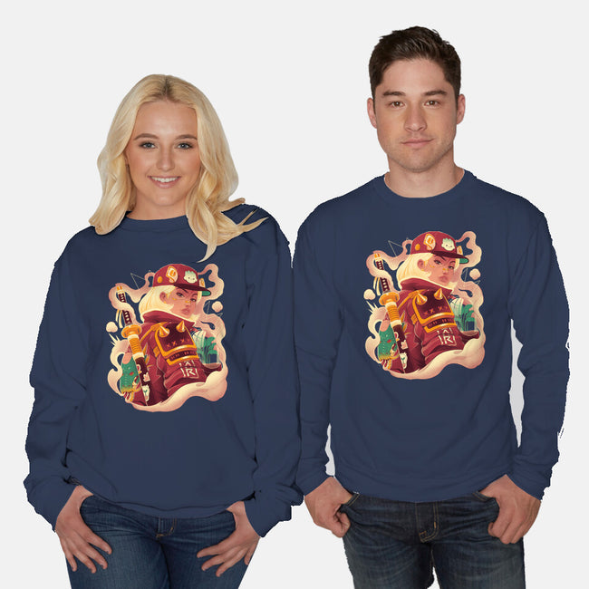 Solar Dragon-Unisex-Crew Neck-Sweatshirt-Bruno Mota