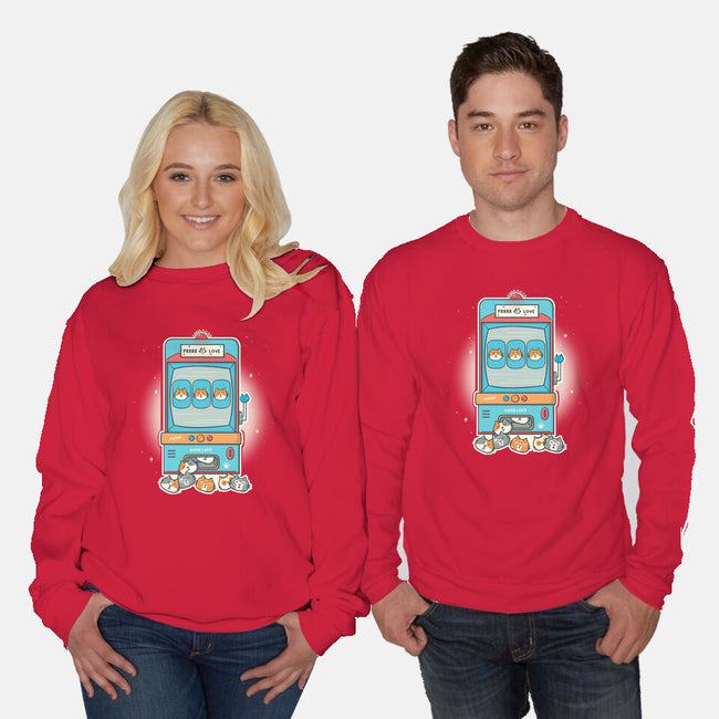 Slot Meowchine-Unisex-Crew Neck-Sweatshirt-Freecheese