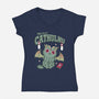 Summon Cathulhu-Womens-V-Neck-Tee-Tri haryadi