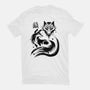 Fox Kitsune-Womens-Fitted-Tee-fanfabio