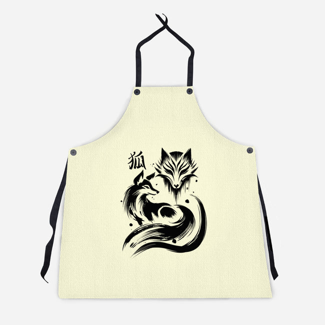 Fox Kitsune-Unisex-Kitchen-Apron-fanfabio