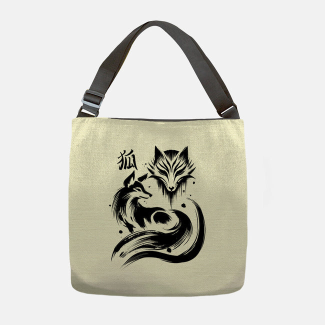 Fox Kitsune-None-Adjustable Tote-Bag-fanfabio