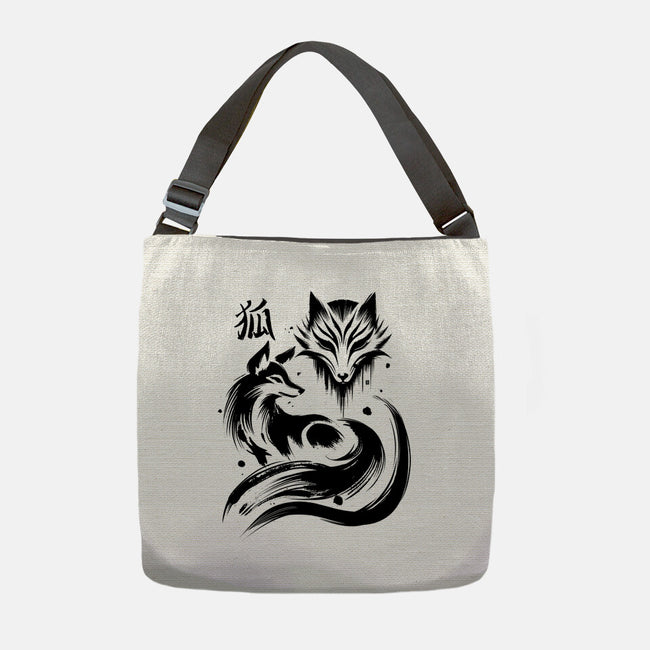 Fox Kitsune-None-Adjustable Tote-Bag-fanfabio