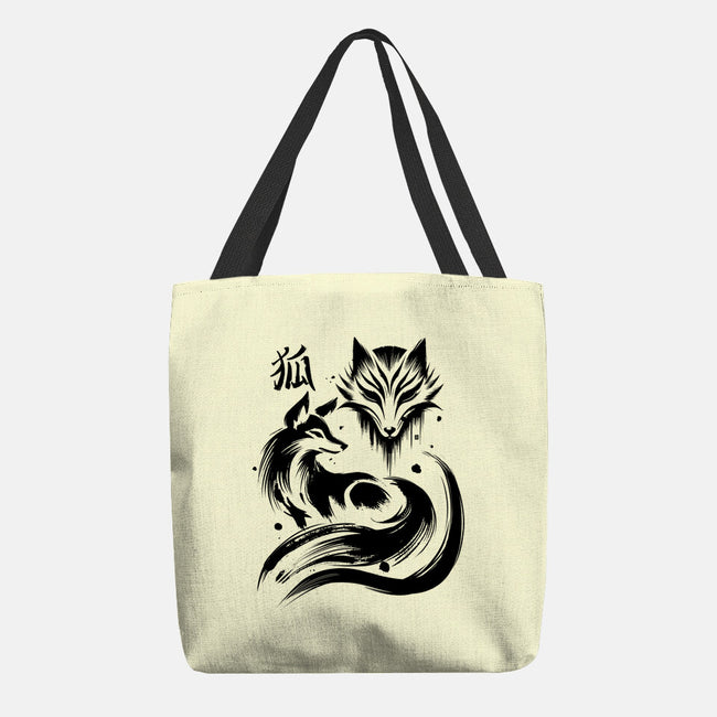 Fox Kitsune-None-Basic Tote-Bag-fanfabio