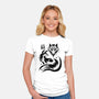 Fox Kitsune-Womens-Fitted-Tee-fanfabio