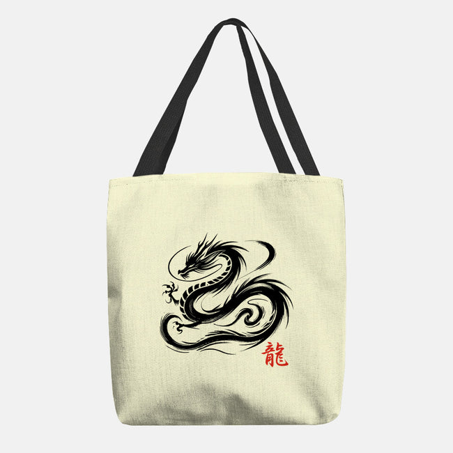 Dragon Ink Brush-None-Basic Tote-Bag-fanfabio