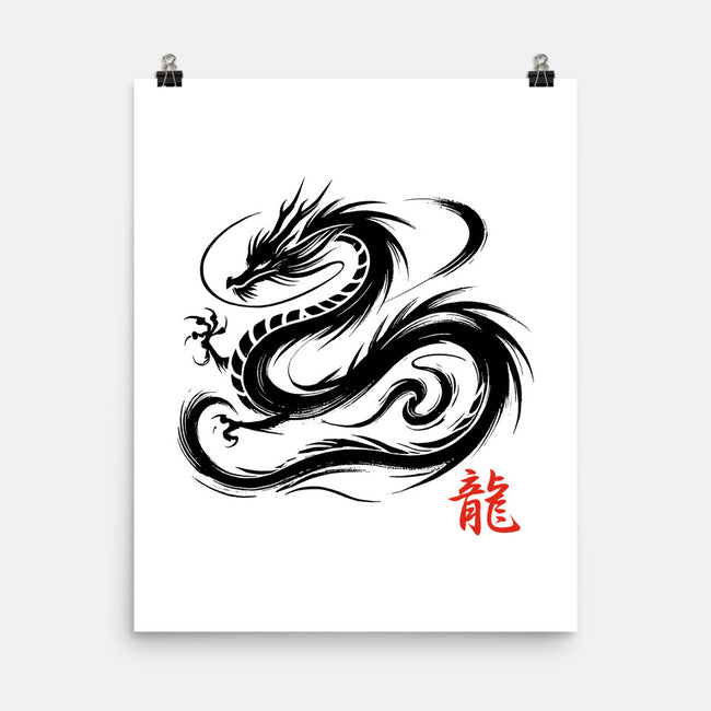 Dragon Ink Brush-None-Matte-Poster-fanfabio