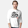 Dragon Ink Brush-Mens-Long Sleeved-Tee-fanfabio