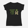 Grumpy Tired And Old-Womens-V-Neck-Tee-milasneeze