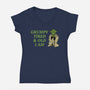 Grumpy Tired And Old-Womens-V-Neck-Tee-milasneeze