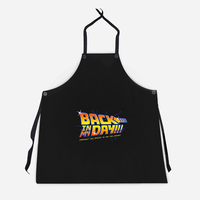 Back In My Day-Unisex-Kitchen-Apron-Gamma-Ray