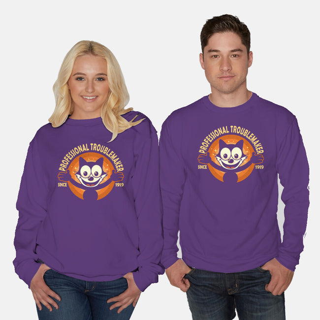 Professional Troublemaker-Unisex-Crew Neck-Sweatshirt-erion_designs