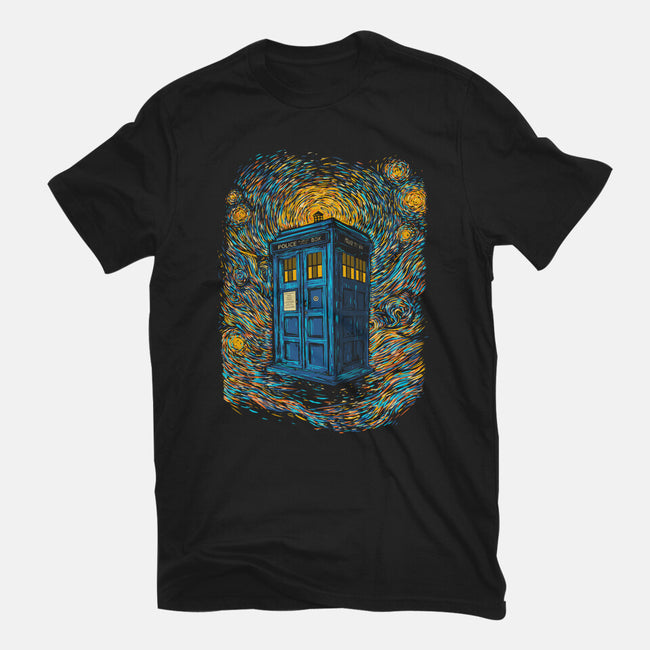 Starry Night Blue Box-Womens-Fitted-Tee-kharmazero