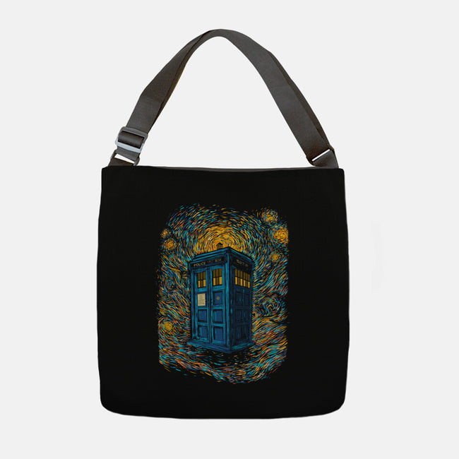 Starry Night Blue Box-None-Adjustable Tote-Bag-kharmazero