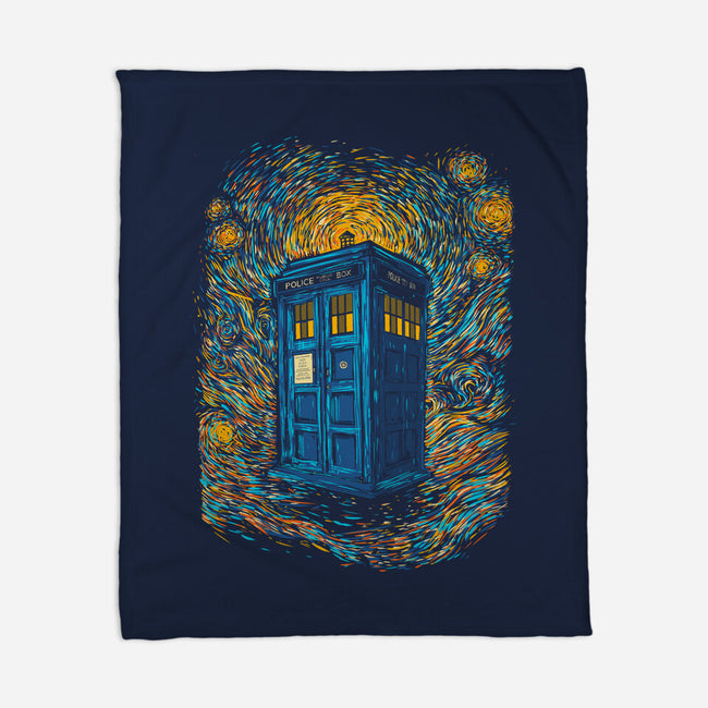 Starry Night Blue Box-None-Fleece-Blanket-kharmazero