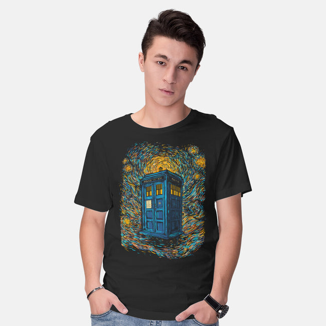 Starry Night Blue Box-Mens-Basic-Tee-kharmazero