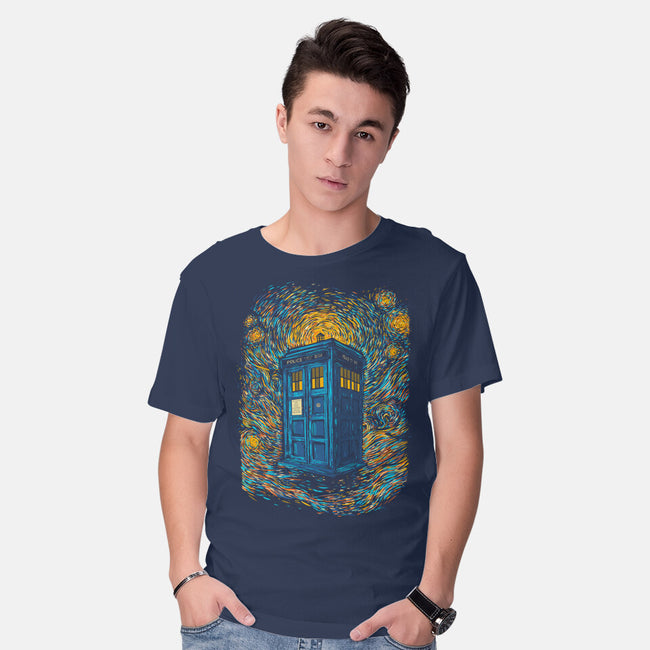 Starry Night Blue Box-Mens-Basic-Tee-kharmazero