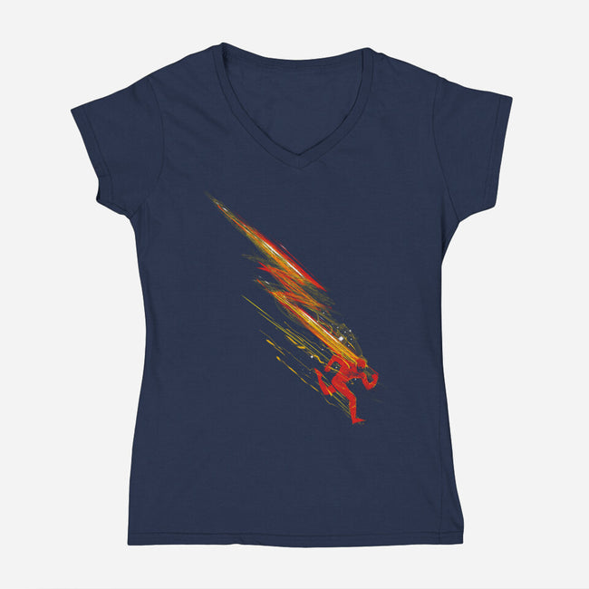Flashy-Womens-V-Neck-Tee-kharmazero