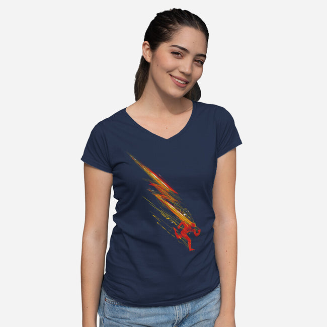 Flashy-Womens-V-Neck-Tee-kharmazero