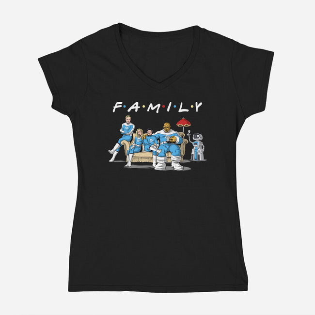 The First Family-Womens-V-Neck-Tee-zascanauta