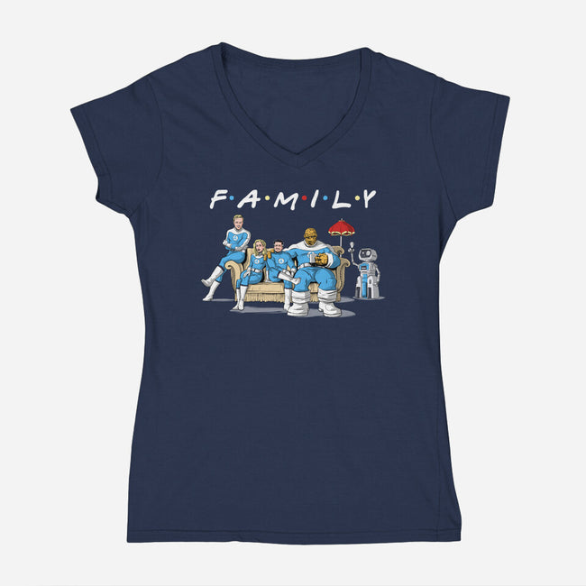 The First Family-Womens-V-Neck-Tee-zascanauta