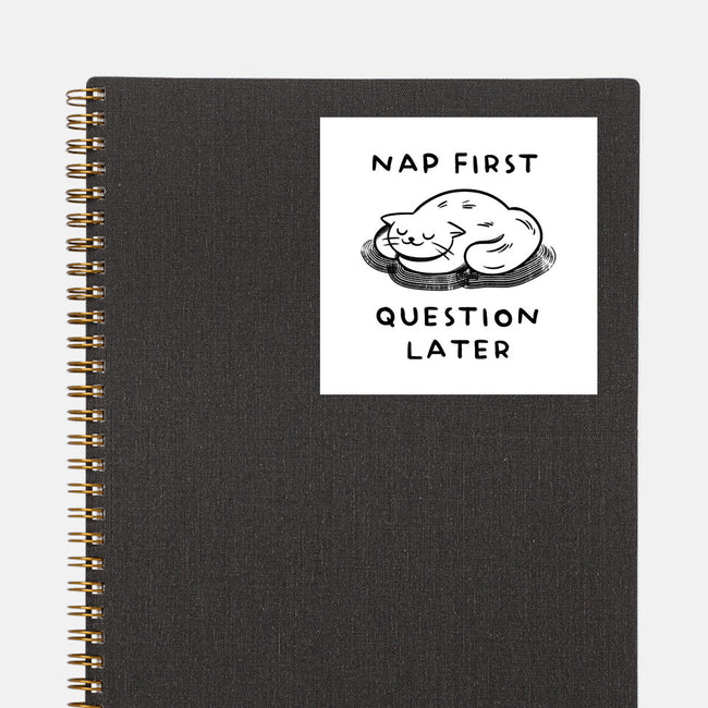 Nap First Question Later-None-Glossy-Sticker-FunkVampire