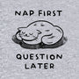 Nap First Question Later-Womens-V-Neck-Tee-FunkVampire