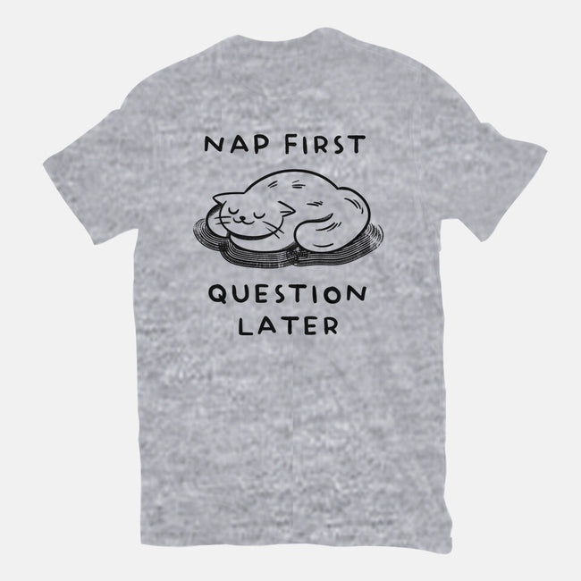 Nap First Question Later-Womens-Basic-Tee-FunkVampire