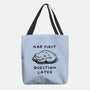 Nap First Question Later-None-Basic Tote-Bag-FunkVampire