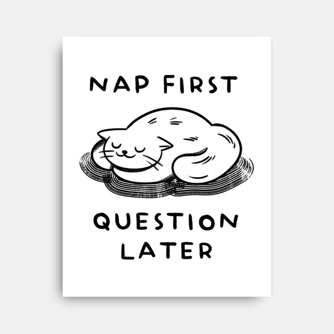 Nap First Question Later-None-Stretched-Canvas-FunkVampire