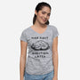 Nap First Question Later-Womens-V-Neck-Tee-FunkVampire