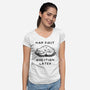 Nap First Question Later-Womens-V-Neck-Tee-FunkVampire