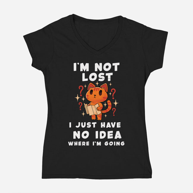I'm Not Lost-Womens-V-Neck-Tee-FunkVampire