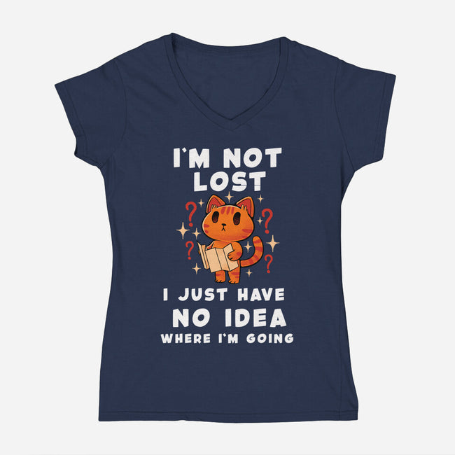 I'm Not Lost-Womens-V-Neck-Tee-FunkVampire