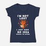 I'm Not Lost-Womens-V-Neck-Tee-FunkVampire