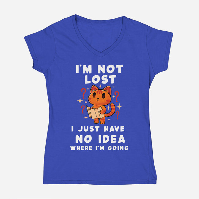 I'm Not Lost-Womens-V-Neck-Tee-FunkVampire