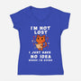 I'm Not Lost-Womens-V-Neck-Tee-FunkVampire