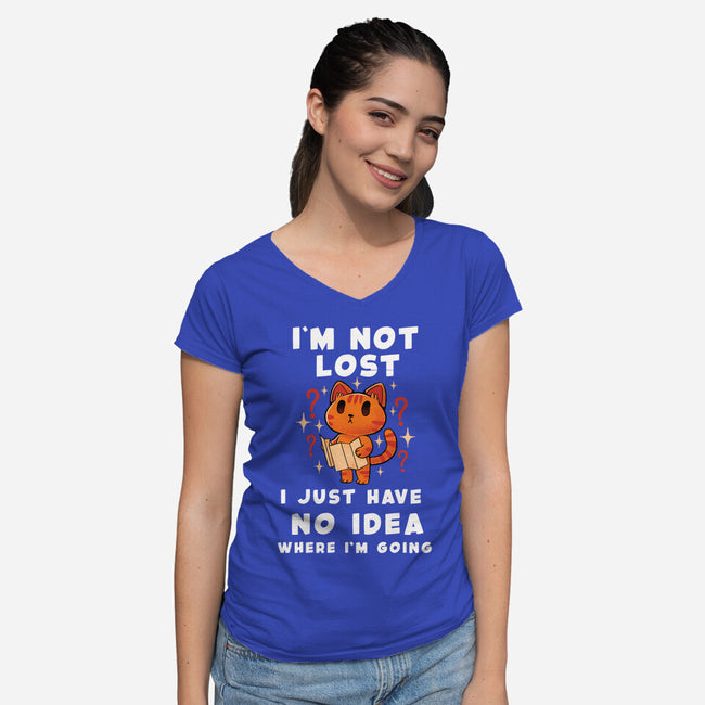 I'm Not Lost-Womens-V-Neck-Tee-FunkVampire